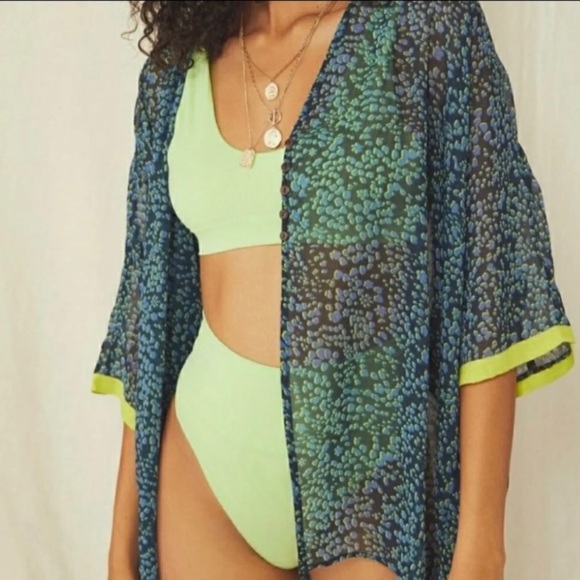 Free People Intimately Sleepin In Sheer Pajama Top Women’s Size Medium - Picture 1 of 16